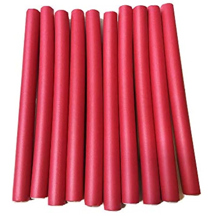 blooming 10 Pcs Hair Curlers Roll Stick Soft Sponge Hair Curling Roller Flex Silicone Magic Air Foam Roller Bendy Rod Hair Styling Tools (red) - Image 3